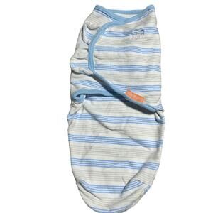 Swaddleme light blue and white striped swaddle sack SM/MED Size